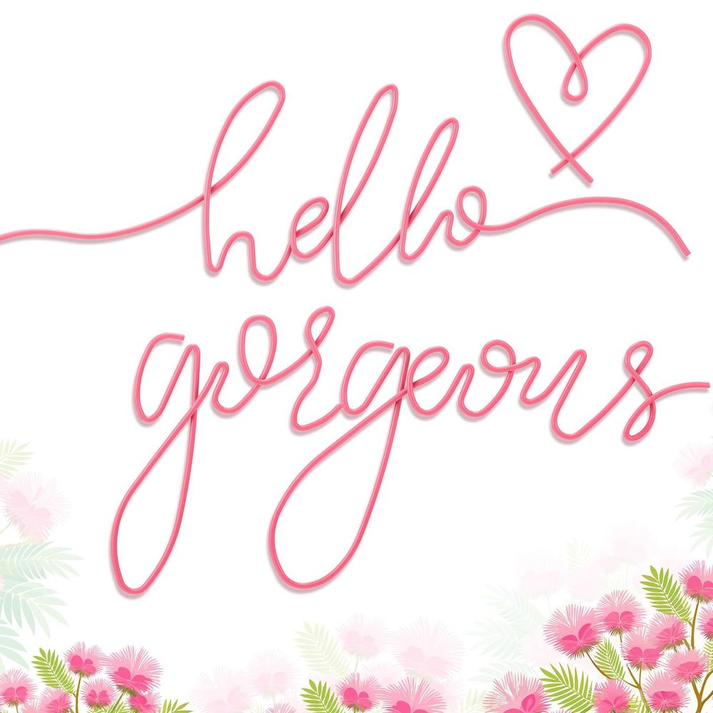 Hello Gorgeous Metal Wall Art Decor Minimalist Decoration Metal Hello Gorgeous💞